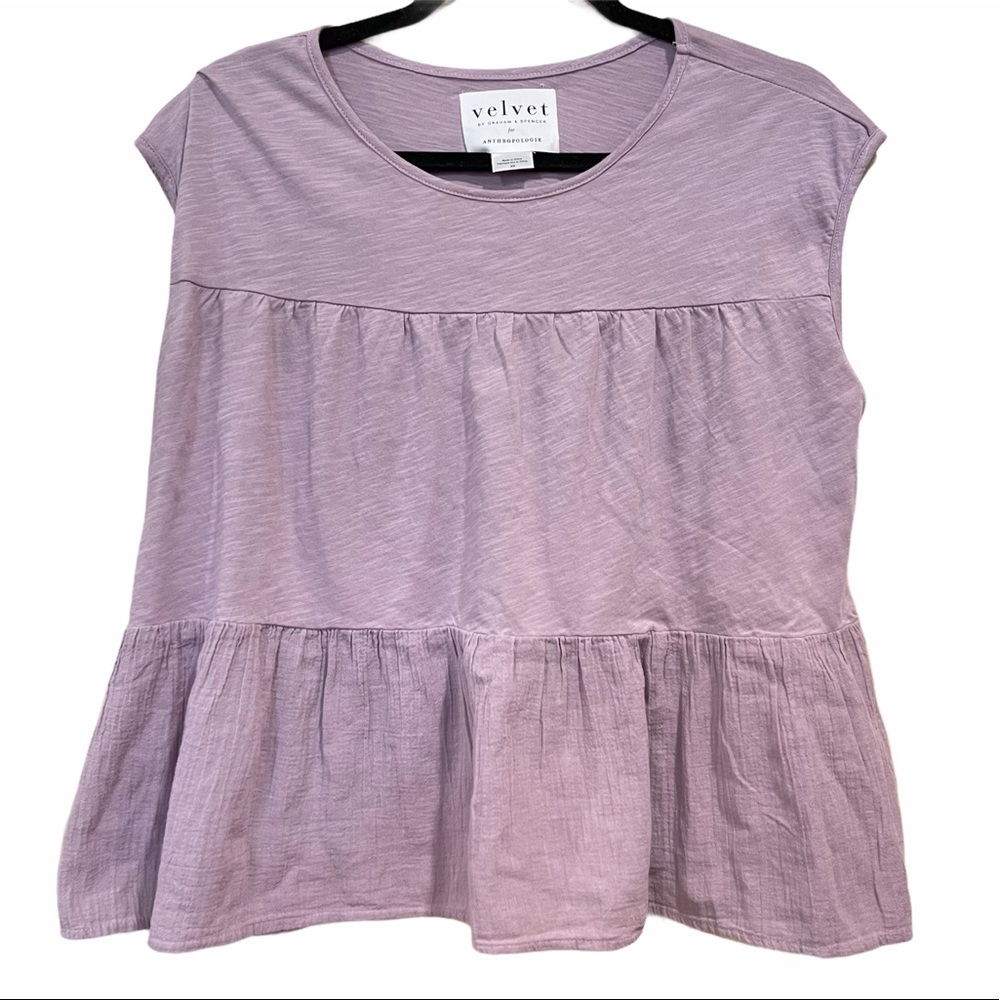 Velvet by Graham & Spencer Mandi Linen Tiered Top